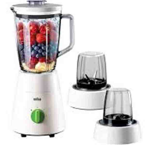 Braun 3-in-1 Glass Blender With 4 Blades System JB0153WH